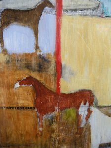 Untitled 2007 mixed media on gesso/paper by J.Paradisi
