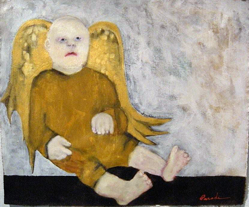 Icarus (2009) oil on unstretched canvas artist: JParadisi