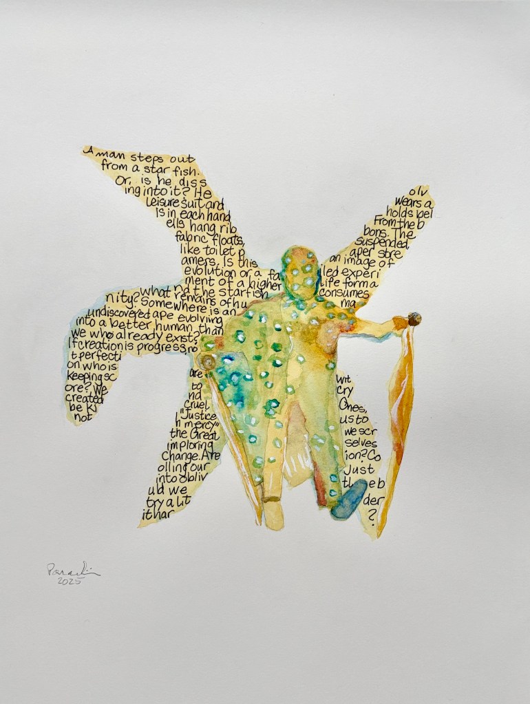Star Man 2025, watercolor and ink on paper by Julianna Paradisi 2025